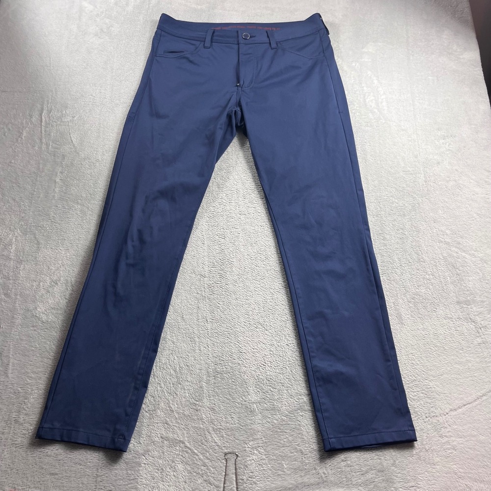 Rhone Commuter Pants Mens 31 Navy Blue Slim Straight Stretch Performance Pant